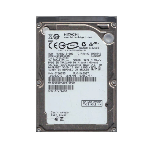 0Y30055 - HGST 500GB 5400RPM SATA 8MB 2.5" HDD