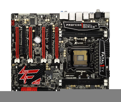 90-MXGKG0-A0UAYZ ASRock Fatal1ty X79 Professional Socket LGA 2011 Intel X79 Chipset Core i7 Processors Support DDR3 4x DIMM 6x SATA3 6.0Gb/s ATX Motherboard