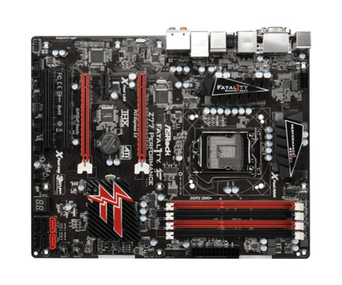 90-MXGKZ0-A0UAYZ ASRock Fatal1ty Z77 Performance Socket LGA 1155 Intel Z77 Chipset 3rd &amp; 2nd Generation Core i7 / i5 / i3 / Pentium / Celeron / Xeon Processors Support DDR3 4x DIMM 2x SATA3 6.0Gb/s ATX Motherboard