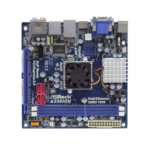 A330ION-BO-R - ASROCK Mini-ITX Atom 330 DDR3 4x SATA Motherboard