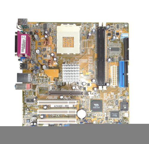 A7V400-MX ASUS VIA UniChrome KM400A VT8235CE Chipset AMD Athlon/ Athlon XP/ Duron/ Sempron Processors Support Socket A 462 ATX Motherboard