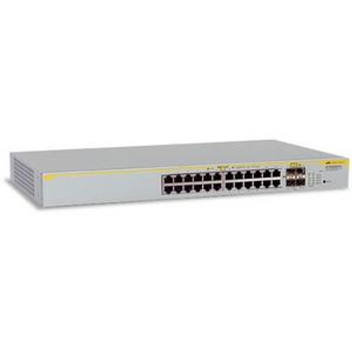 AT-8000GS/24-50 - Allied Telesis AT-8000GS/24 Stackable Ethernet Switch 24 x 10/100/1000Base-T LAN 4 x SFP (mini-GBIC) Shared