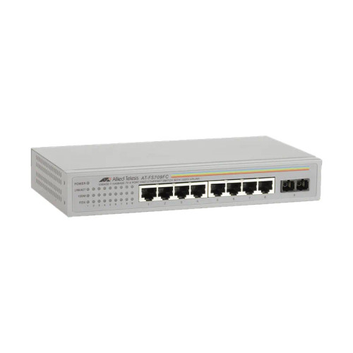 AT-FS709FC-10 - Allied Telesis 8-Port 10/100Base-TX RJ-45 Unmanaged Switch