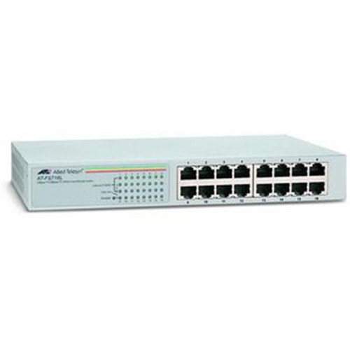 AT-FS716L-10 - Allied Telesis 10/100TX 16-Ports Unmanaged Eco-friendly Fast Ethernet Switch