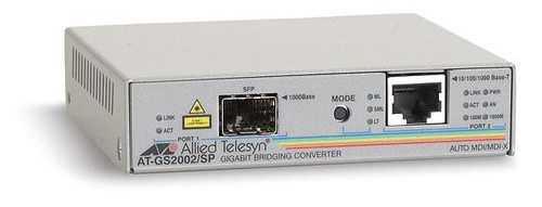 AT-GS2002/SP Allied Telesis 1Gbps 10/100/1000Base-T Gigabit Ethernet RJ-45 Connector Media Converter