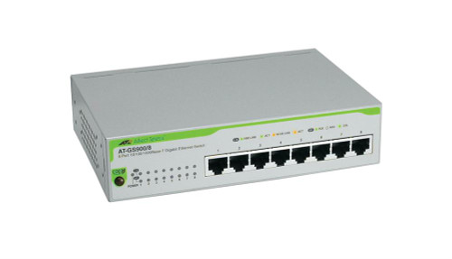 AT-GS900/8E - Allied Telesyn Gigabit Ethernet Switch 8 x 10/100/1000Base-T LAN Ethernet Switch