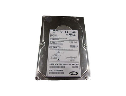 127962-001 - HP 9.1GB 10000RPM Ultra-2 SCSI 80-Pin 3.5" HDD