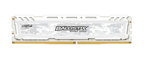 BLS16G4D240FSC Crucial Ballistix Sport LT White 16GB PC4-19200 DDR4-2400MHz non-ECC Unbuffered CL16 (16-16-16) 288-Pin DIMM 1.2V Memory Module