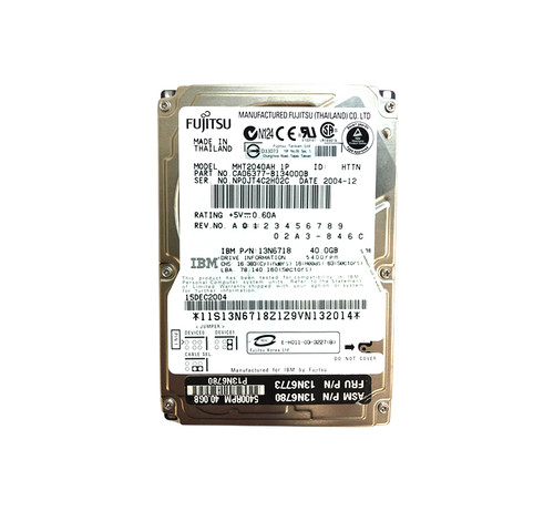 13N6718 - IBM 40GB 5400RPM IDE ATA-100 8MB 2.5" HDD