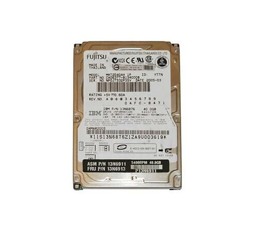 13N6913 - IBM 40GB 5400RPM ATA-100 2.5" HDD