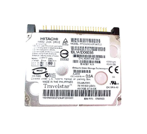 13N6933 - IBM 40GB 4200RPM 1.8" IDE HDD