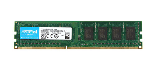 CT102464BD160B Crucial 8GB PC3-12800 DDR3-1600MHz non-ECC Unbuffered CL11 240-Pin DIMM 1.35V Low Voltage Memory Module