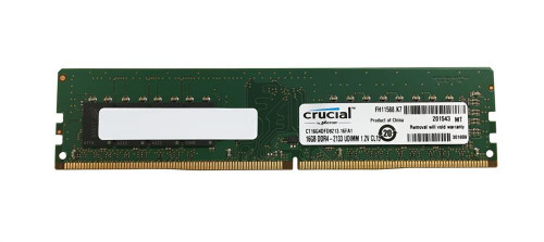 CT16G4DFD8213 Crucial 16GB PC4-17000 DDR4-2133MHz non-ECC Unbuffered CL15 288-Pin DIMM 1.2V Dual Rank Memory Module