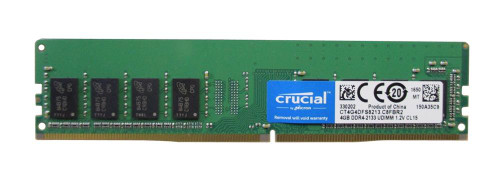 CT4G4DFS8213 Crucial 4GB PC4-17000 DDR4-2133MHz non-ECC Unbuffered CL15 288-Pin DIMM 1.2V Single Rank Memory Module