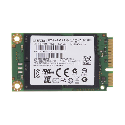 CT512M550SSD3 - Crucial Technology 512GB SATA 6Gb/s mSATA 2.5" SSD