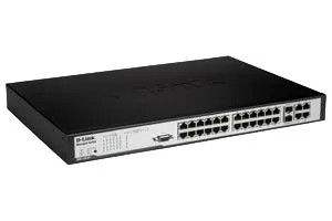 DES-3028P - D-LINK 24-Port 10/100 4-Port Gigabit Managed Stackable Switch