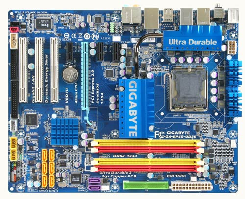 EP45-UD3R Gigabyte P45/ICH10 Chipset Core 2 Extreme/ Core 2 Quad/ Core 2 Duo/ Pentium Dual Core/ Celeron Processors Support Socket LGA775 ATX