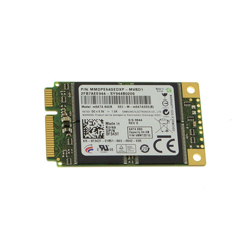 F343T - Dell 64GB mSATA 3Gb/s PCI-Express SSD