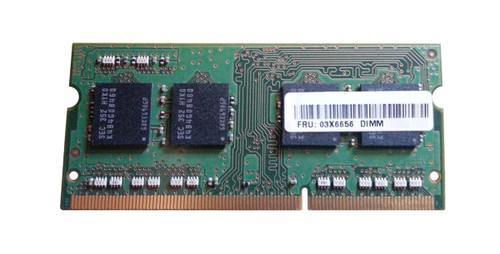 FRU03X6656 IBM 4GB PC3-12800 DDR3-1600MHz non-ECC Unbuffered CL11 204-Pin SoDimm 1.35V Low Voltage Single Rank Memory Module