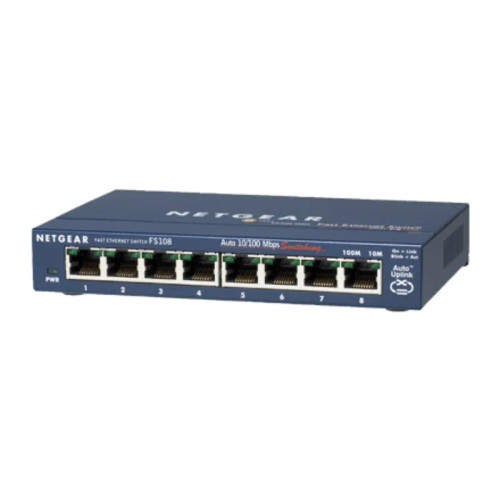 FS108 - NetGear 8-Port 10/100 Fast Ethernet Network Switch