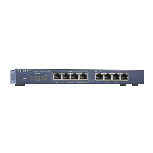FS108PNA - NetGear 8-Port Fast Ethernet PoE Network Switch