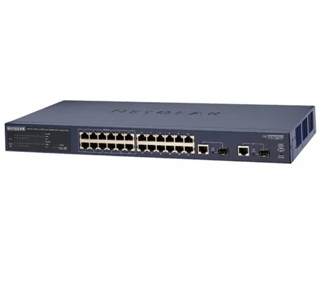 FS726TPNA - NetGear 24-Port 10/100 12-PoE 2-GbE 2-SFP Layer 3 Switch