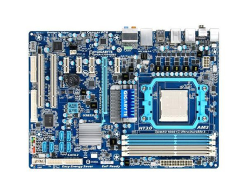 GA-770T-USB3 -  AMD AM3 Motherboard, DDR3 Support, 6x SATA, ATX Form Factor