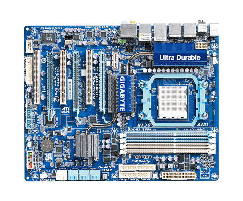 GA-790FXTA-UD5 Gigabyte Socket AM3 AMD 790FX/ SB750 Chipset AM3 AMD Phenom II/ AMD Athlon/ Processors Support DDR3 4x DIMM 6x SATA 3.0Gb/s ATX