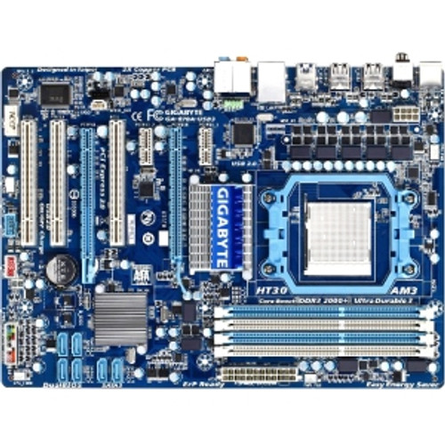 GA-870A-USB3 Gigabyte Socket AM3 AMD 870/ SB850 Chipset AMD AM3 Phenom II/ Athlon II/ Processors Support DDR3 4x DIMM 6x SATA 3.0Gb/s ATX Motherboard