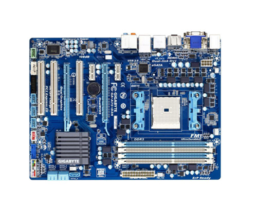 GA-A75-D3H Gigabyte Socket FM1 AMD A75 Chipset AMD A &amp; E2- Series Processors Support DDR3 4x DIMM 5x SATA 6.0Gb/s ATX Motherboard