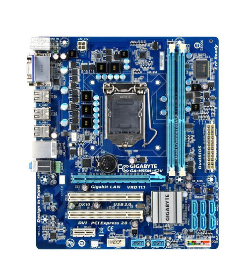 GA-H55M-S2V-A1 - Gigabyte Technology Micro-ATX LGA1156 DDR3 H55 Motherboard
