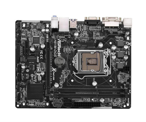 ASRock H81M-DGS R2.0 LGA 1150 Micro-ATX Motherboard for 4th Gen Intel Processors, DDR3 Support, 2x SATA3 6.0Gb/s
