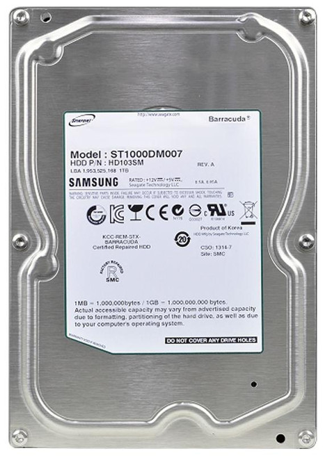 HD103SM - Samsung 1TB 7200RPM SATA 3Gb/s 32MB 3.5" HDD