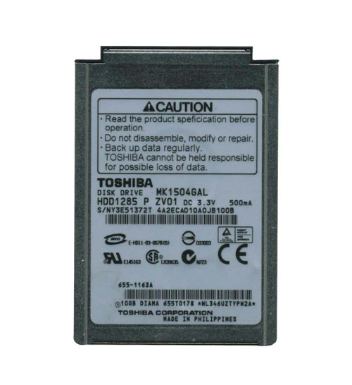 HDD1285 - TOSHIBA 15GB 4200RPM 1.8" IDE HDD