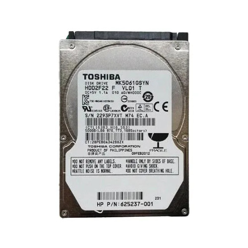 HDD2F22 - TOSHIBA 500GB 7200RPM SATA 16MB 2.5" HDD