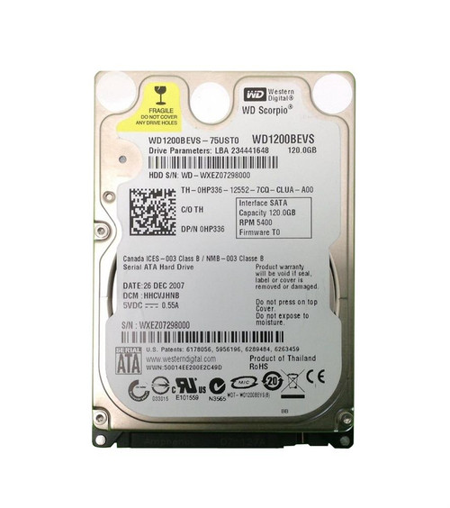 HP336 Dell 120GB 5400RPM SATA 1.5Gbps 8MB Cache 2.5-inch Internal Hard Drive