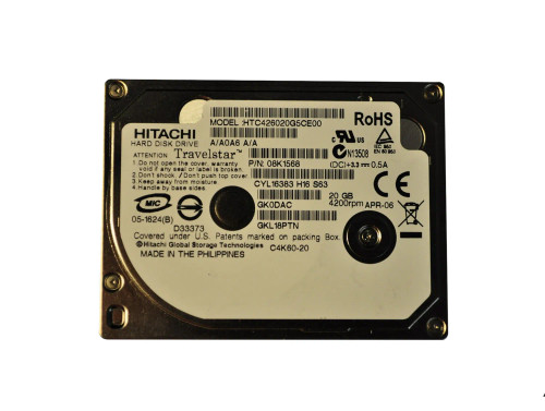 HTC426020G5CE00 - Hitachi 20GB 4200RPM 1.8" IDE 2MB HDD