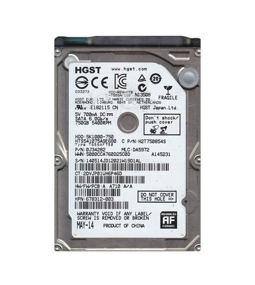 HTS541010A7E630 HGST Hitachi Travelstar Z5K1000 1TB 5400RPM SATA