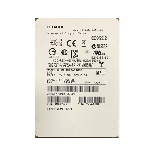 HUSML4020ASS600 - Hitachi 200GB SAS 6Gb/s 2.5" SSD