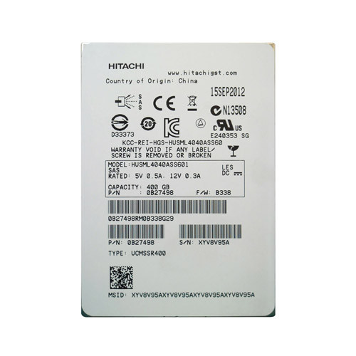HUSML4040ASS601 - Hitachi 400GB SAS 6Gb/s 2.5" SSD