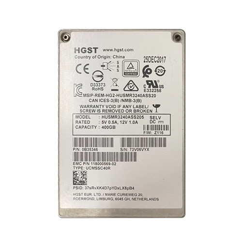 HUSMR3240ASS205 - Hitachi 400GB SAS 12Gb/s 2.5" Read Intensive SSD
