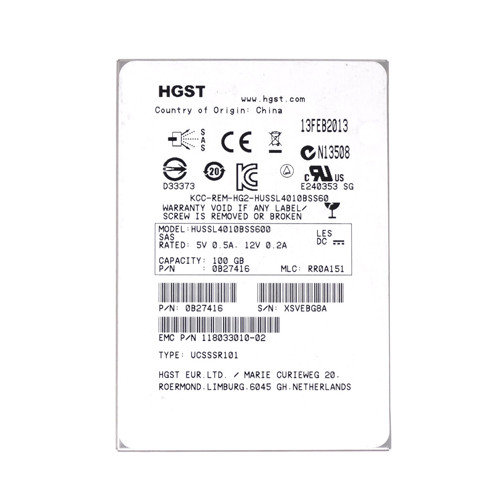 HUSSL4010BSS600 - HGST 100GB SAS 6Gb/s 2.5" SSD