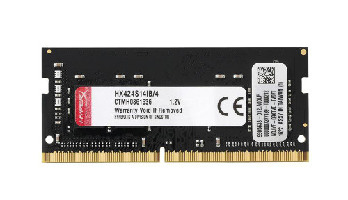 HX424S14IB/4 Kingston HyperX Impact 4GB PC4-19200 DDR4-2400MHz non-ECC Unbuffered CL14 260-Pin SoDimm 1.2V Memory Module