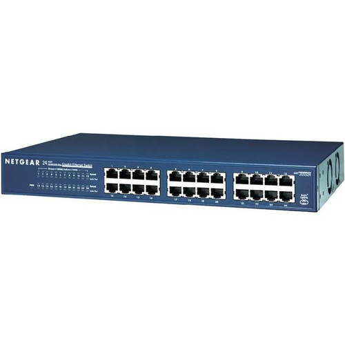 JGS524 - NetGear ProSafe 24-Ports RJ-45 10/100/1000Mbps Gigabit Ethernet Layer 2 Unmanaged Switch