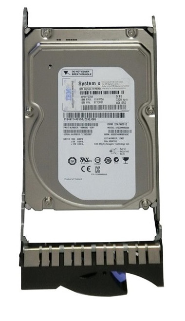 IBM 49Y7440 3tb 7200rpm Sas 6gbps 3.5inch Hot Swap Nearline Hard Drive With Tray For System X