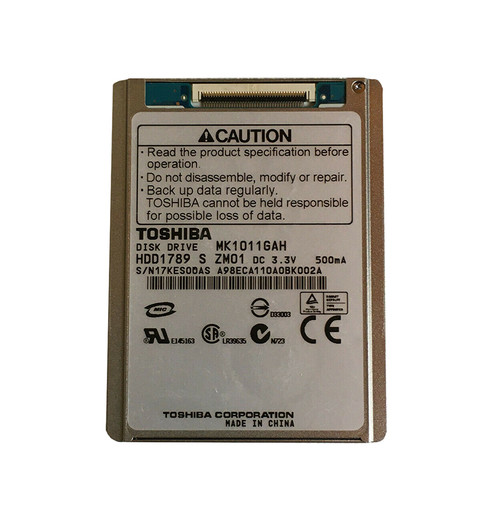 MK1011GAH - TOSHIBA 100GB 4200RPM 1.8" IDE HDD