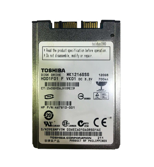 Toshiba 120GB 5400RPM SATA 1.5Gbps 8MB Cache 1.8 Internal Hard Drive for Laptops