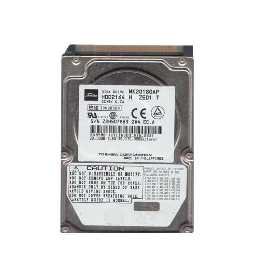 MK2018GAP - Toshiba 20GB 4200RPM IDE 2.5" HDD