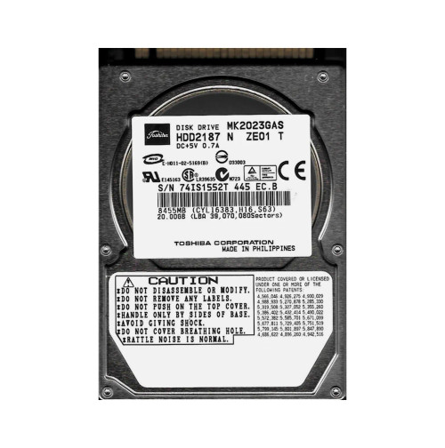 MK2023GAS - Toshiba 20GB 4200RPM IDE 2.5" HDD