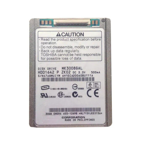MK3008GAL - TOSHIBA 30GB 4200RPM PATA 2MB 1.8" HDD